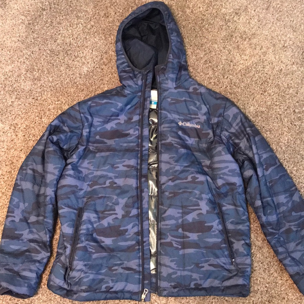 Blue Camo Columbia Omni Heat Jacket
